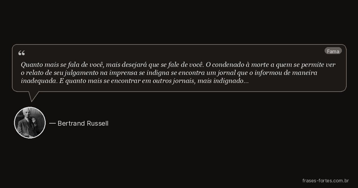 Frase de Bertrand Russell