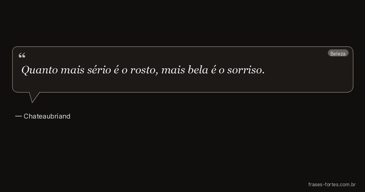 Frase de Chateaubriand