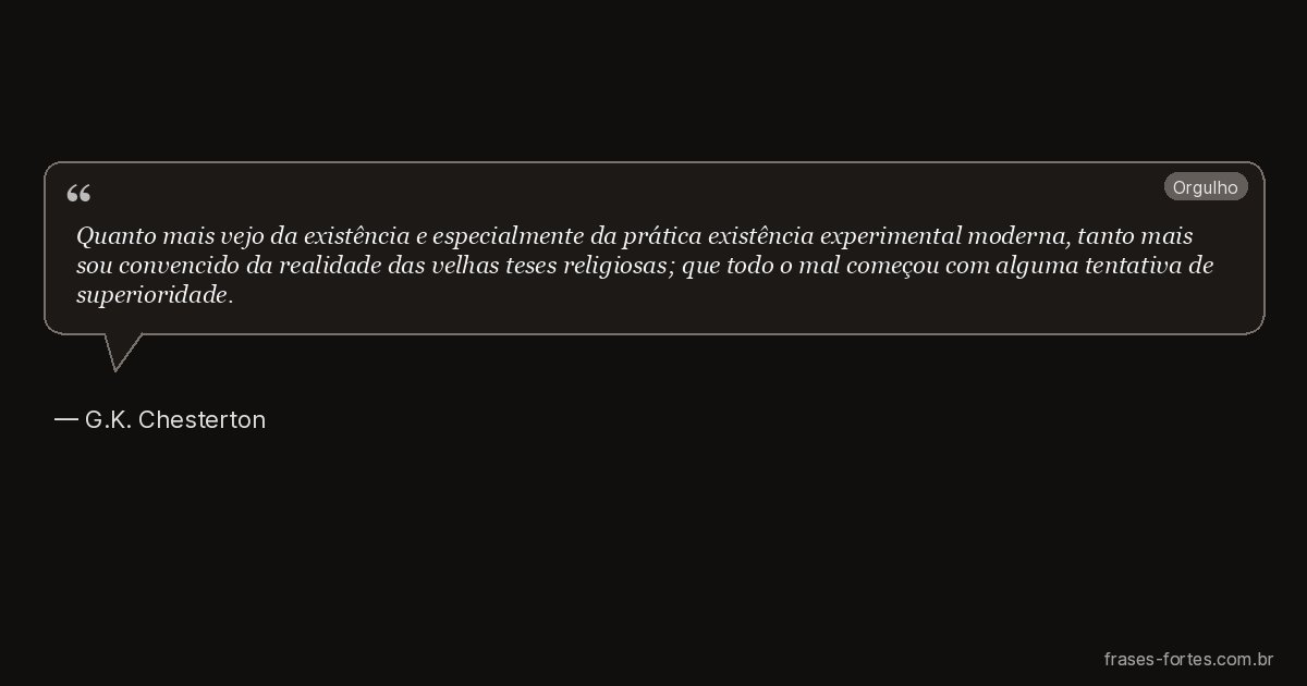 Frase de G.K. Chesterton