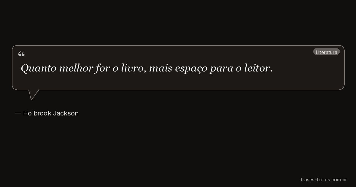 Frase de Holbrook Jackson