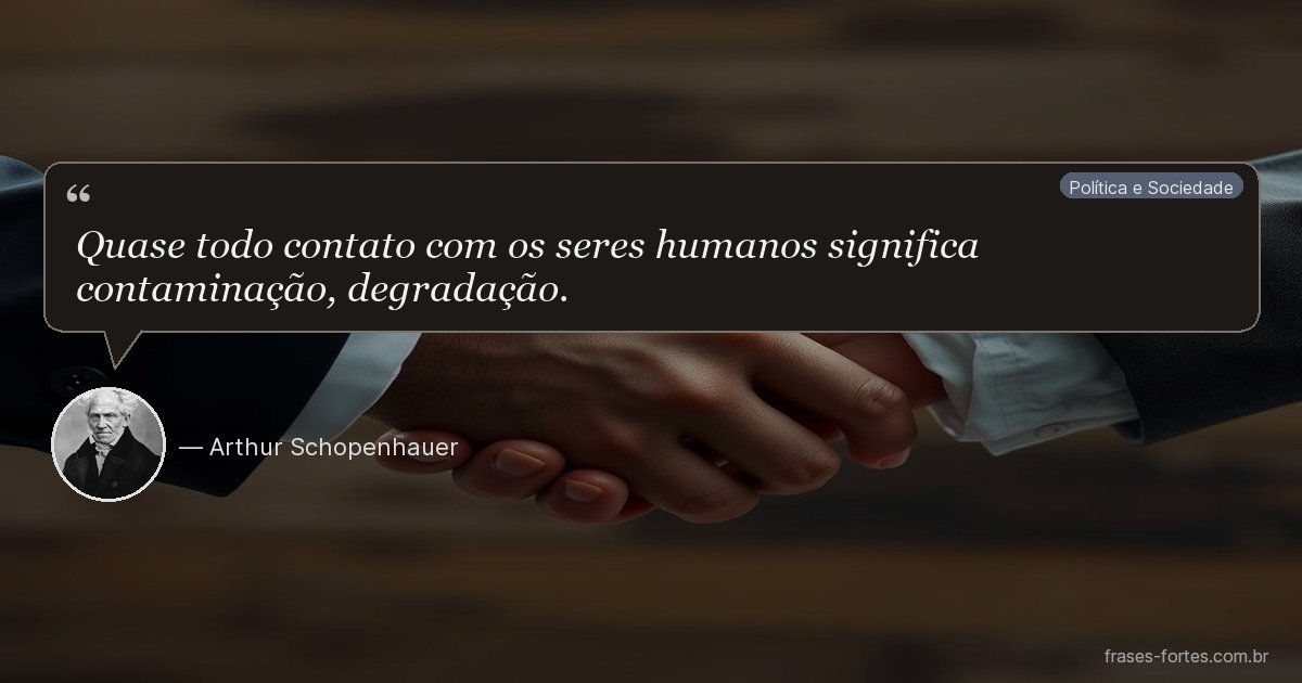 Frase de Arthur Schopenhauer