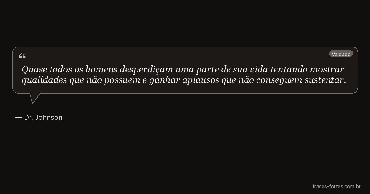 Frase de Dr. Johnson