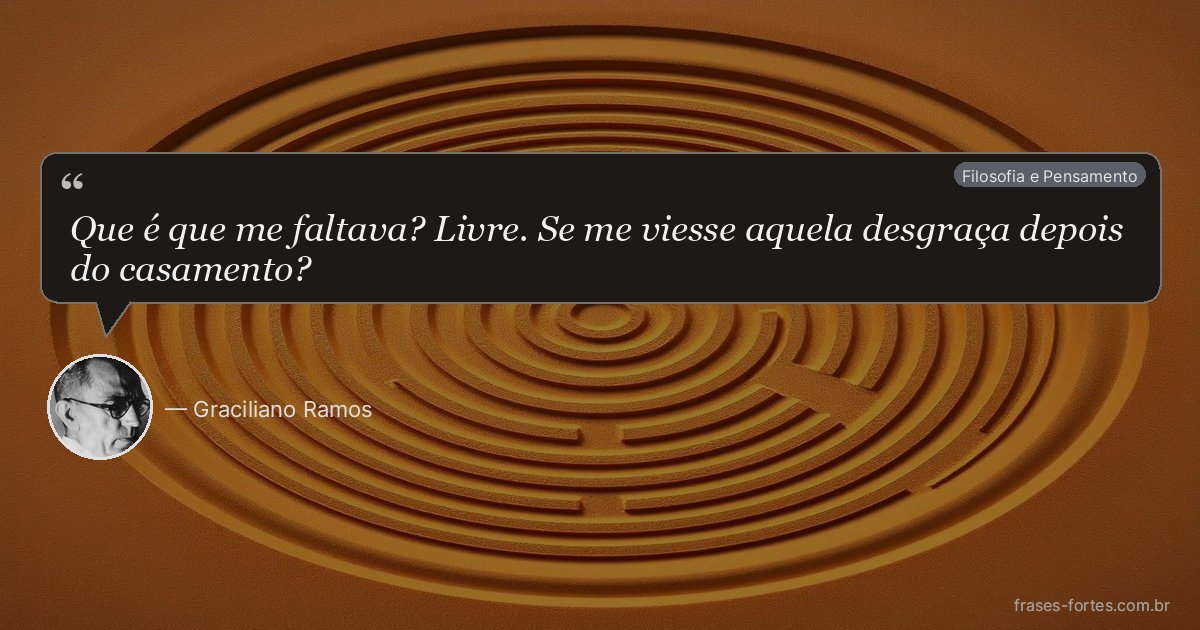 Frase de Graciliano Ramos