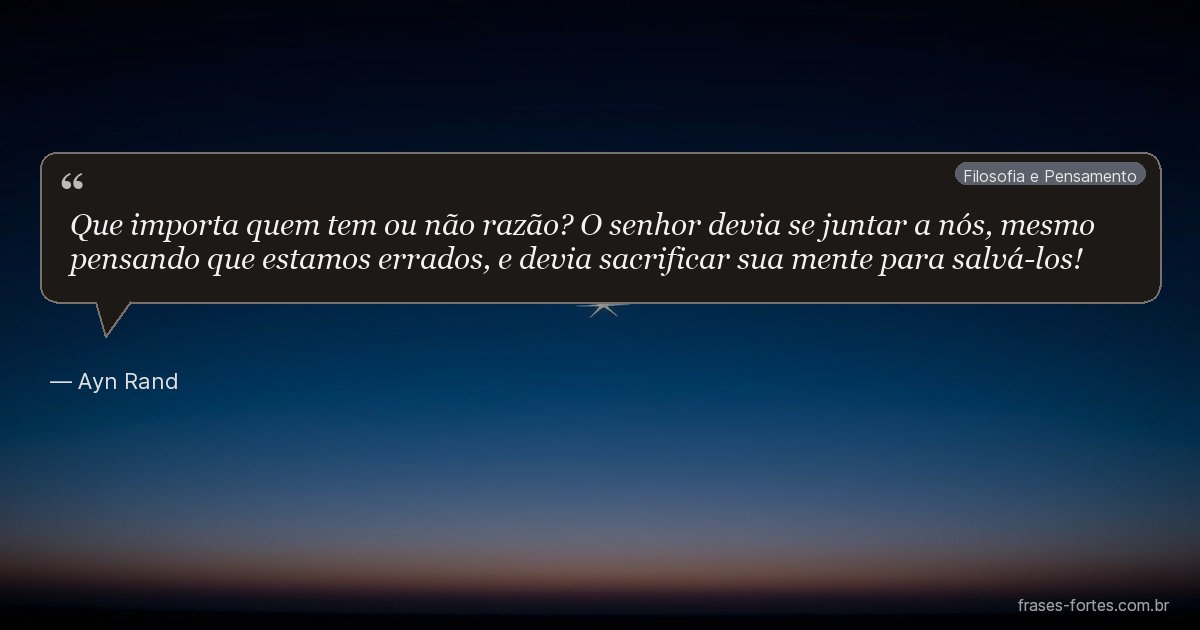 Frase de Ayn Rand