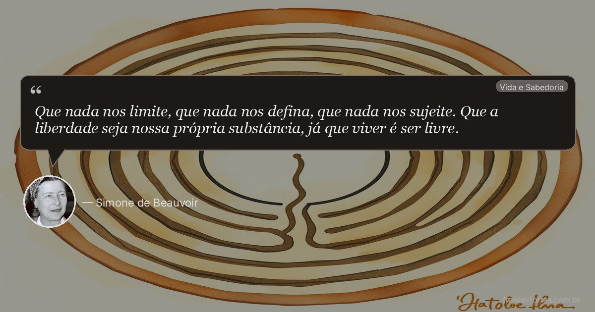 Frase de Simone de Beauvoir