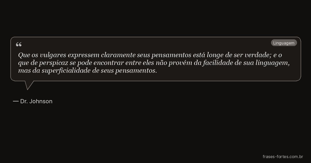 Frase de Dr. Johnson