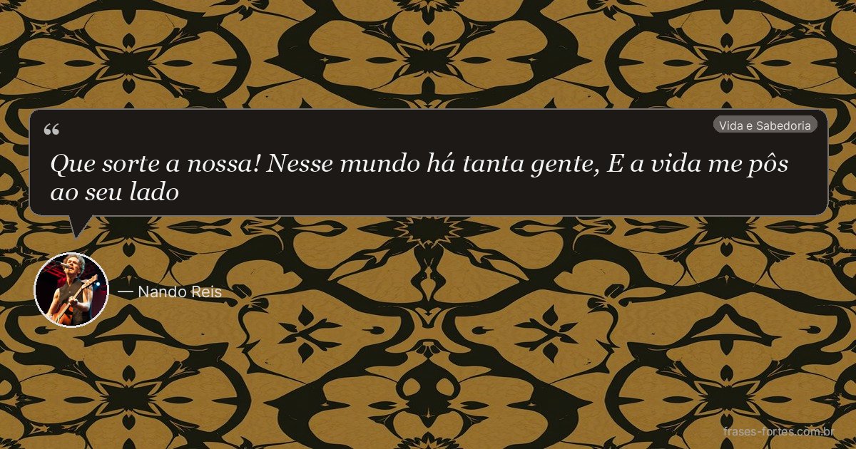 Frase de Nando Reis