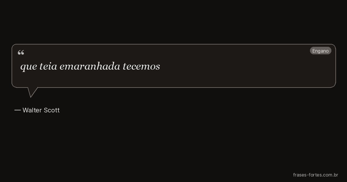Frase de Walter Scott
