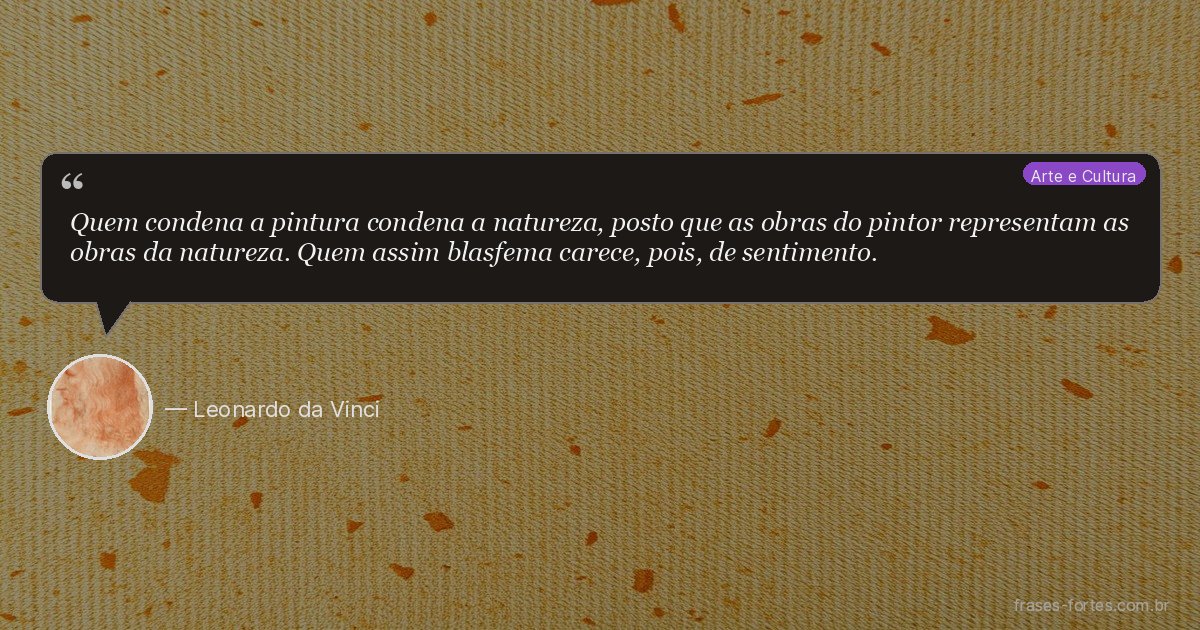 Frase de Leonardo da Vinci