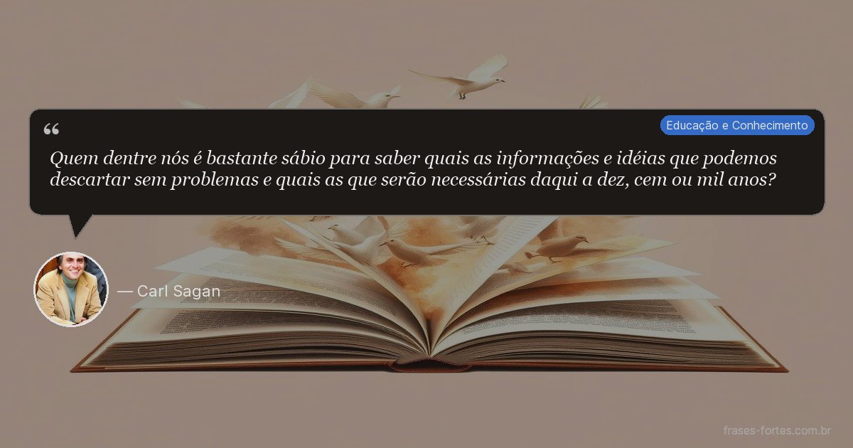 Frase de Carl Sagan