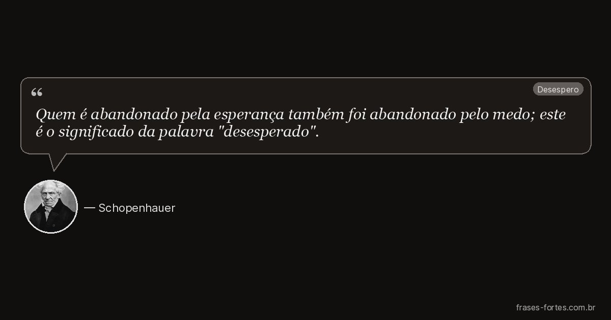 Frase de Schopenhauer