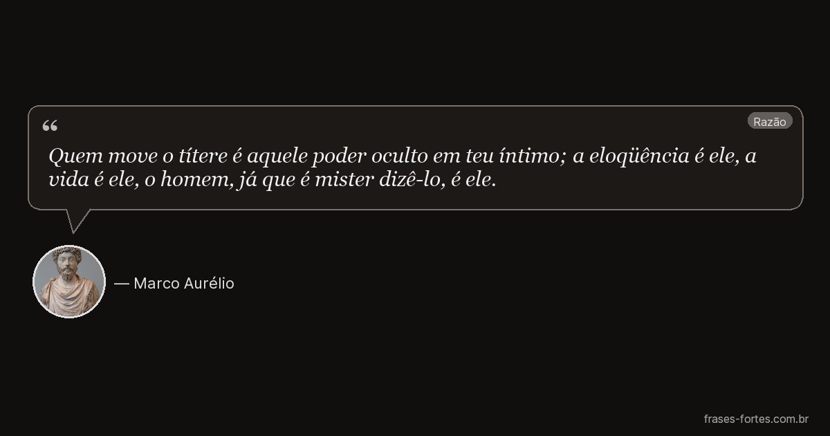 Frase de Marco Aurélio