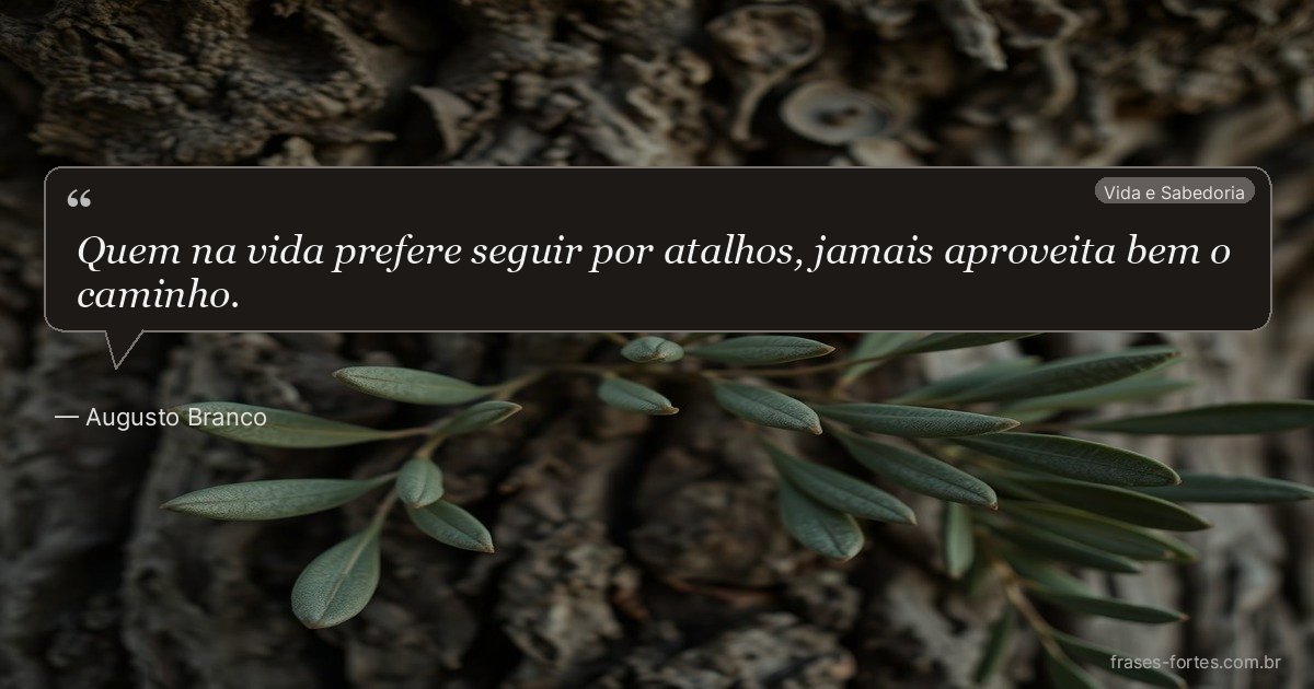 Frase de Augusto Branco