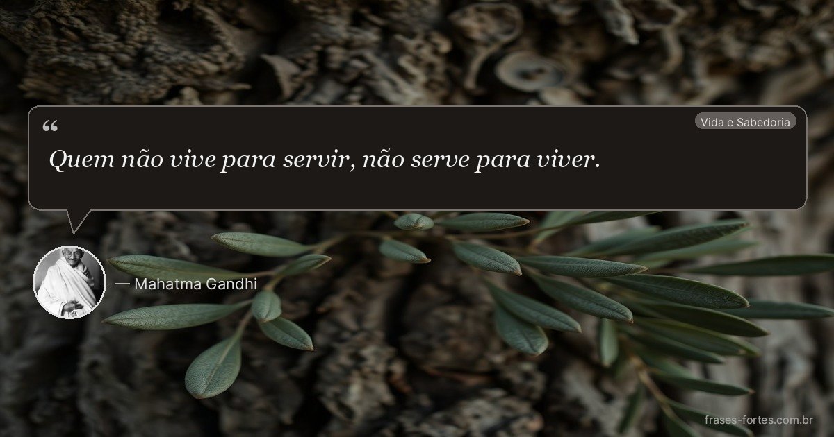 Frase de Mahatma Gandhi