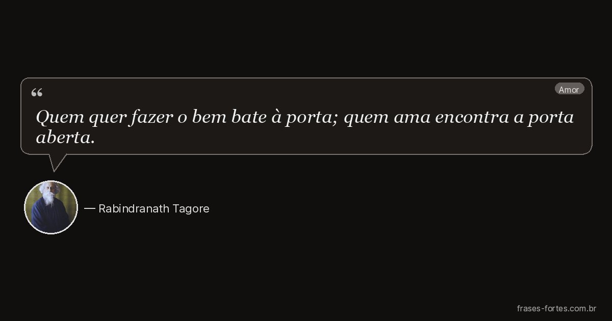 Frase de Rabindranath Tagore