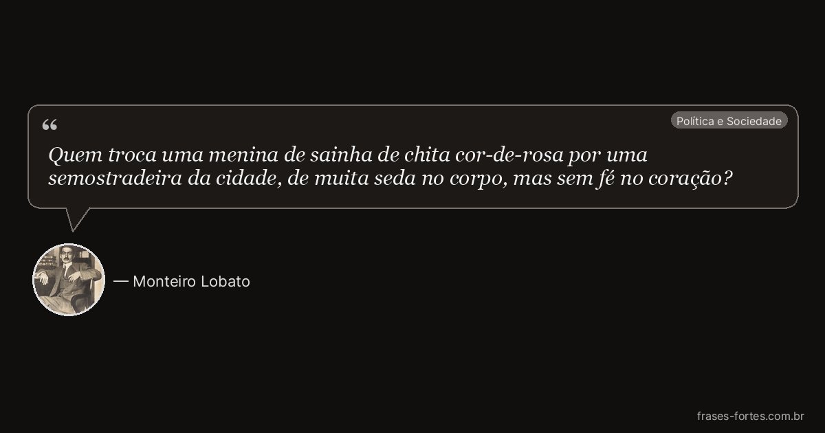Frase de Monteiro Lobato