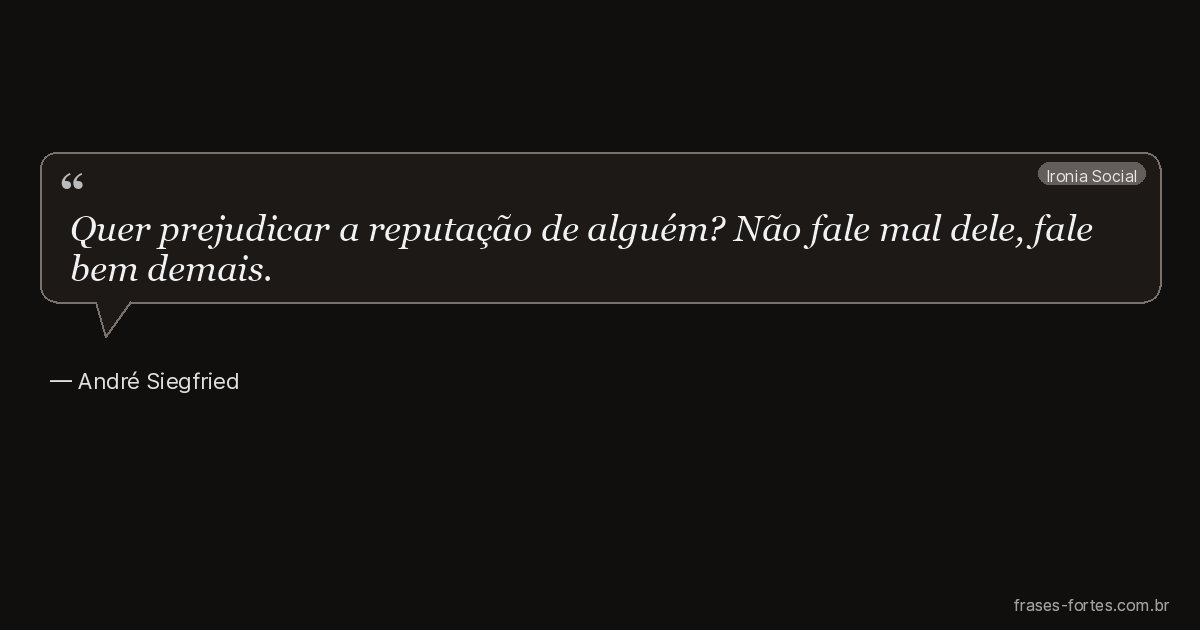 Frase de André Siegfried