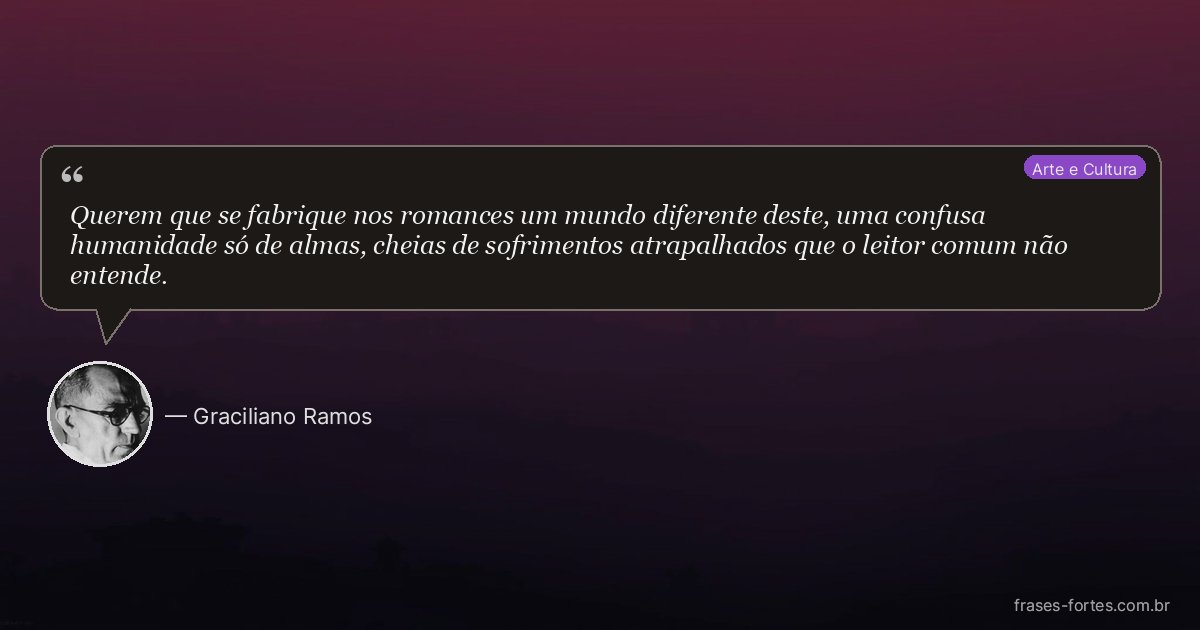 Frase de Graciliano Ramos