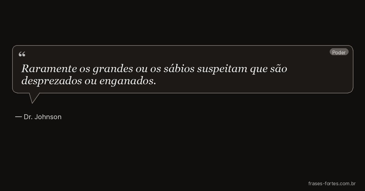 Frase de Dr. Johnson