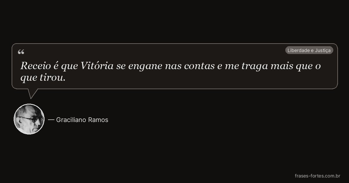 Frase de Graciliano Ramos
