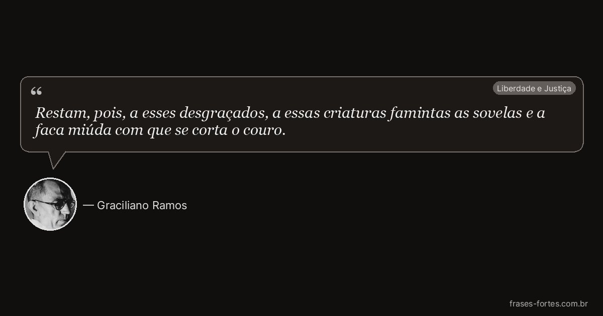 Frase de Graciliano Ramos