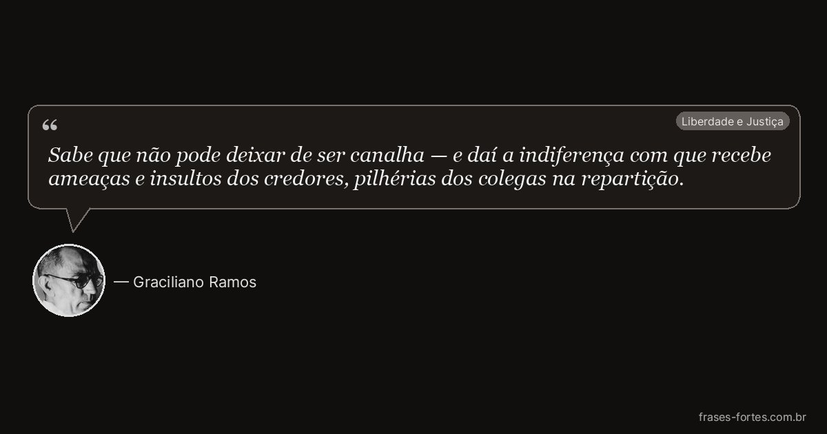 Frase de Graciliano Ramos