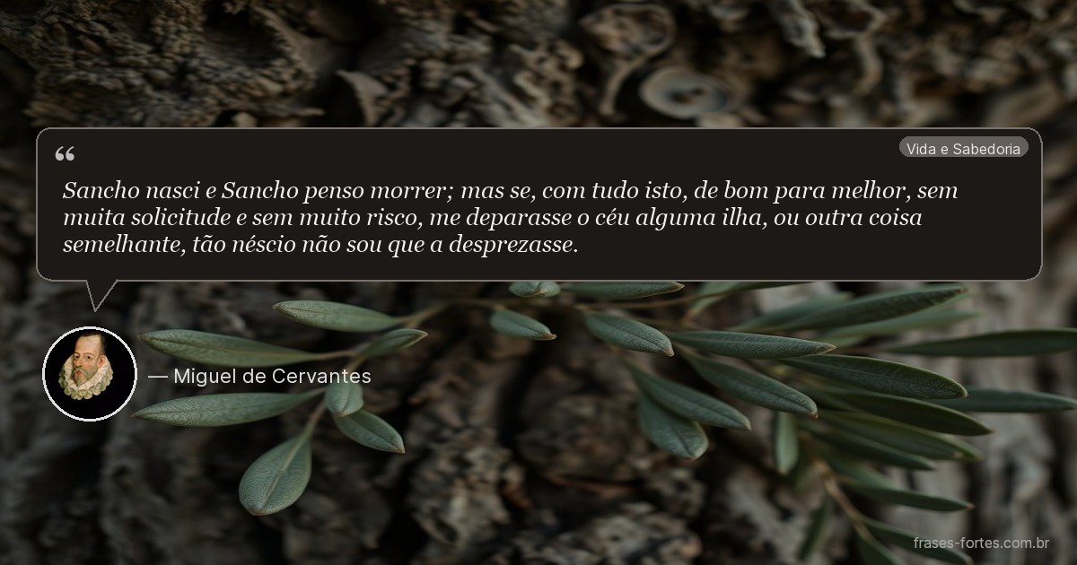 Frase de Miguel de Cervantes