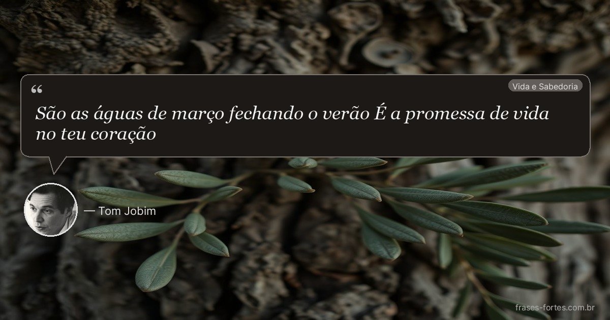 Frase de Tom Jobim