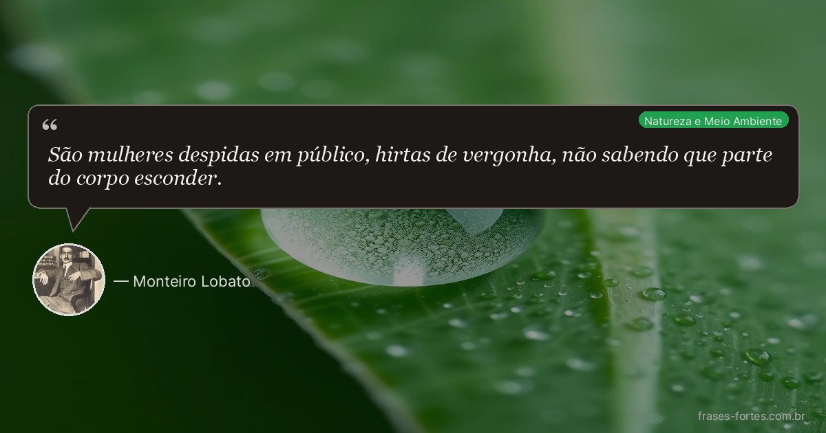 Frase de Monteiro Lobato