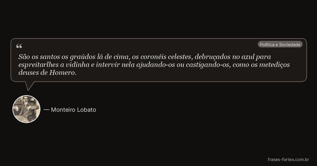 Frase de Monteiro Lobato