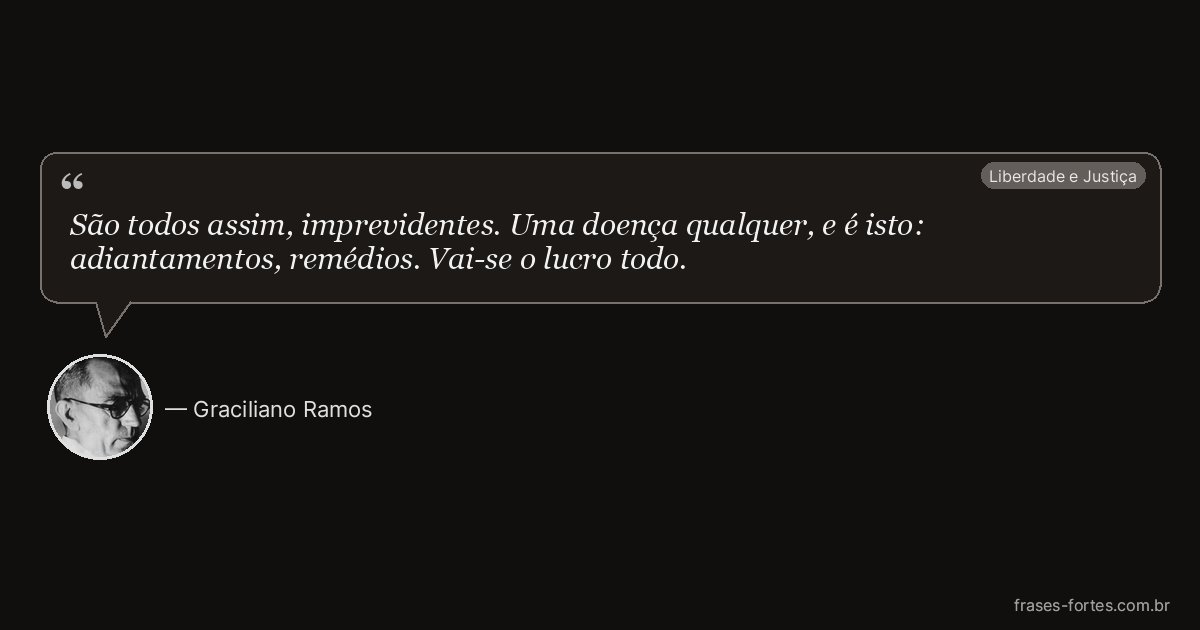 Frase de Graciliano Ramos