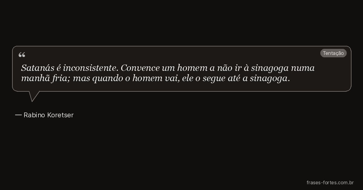 Frase de Rabino Koretser