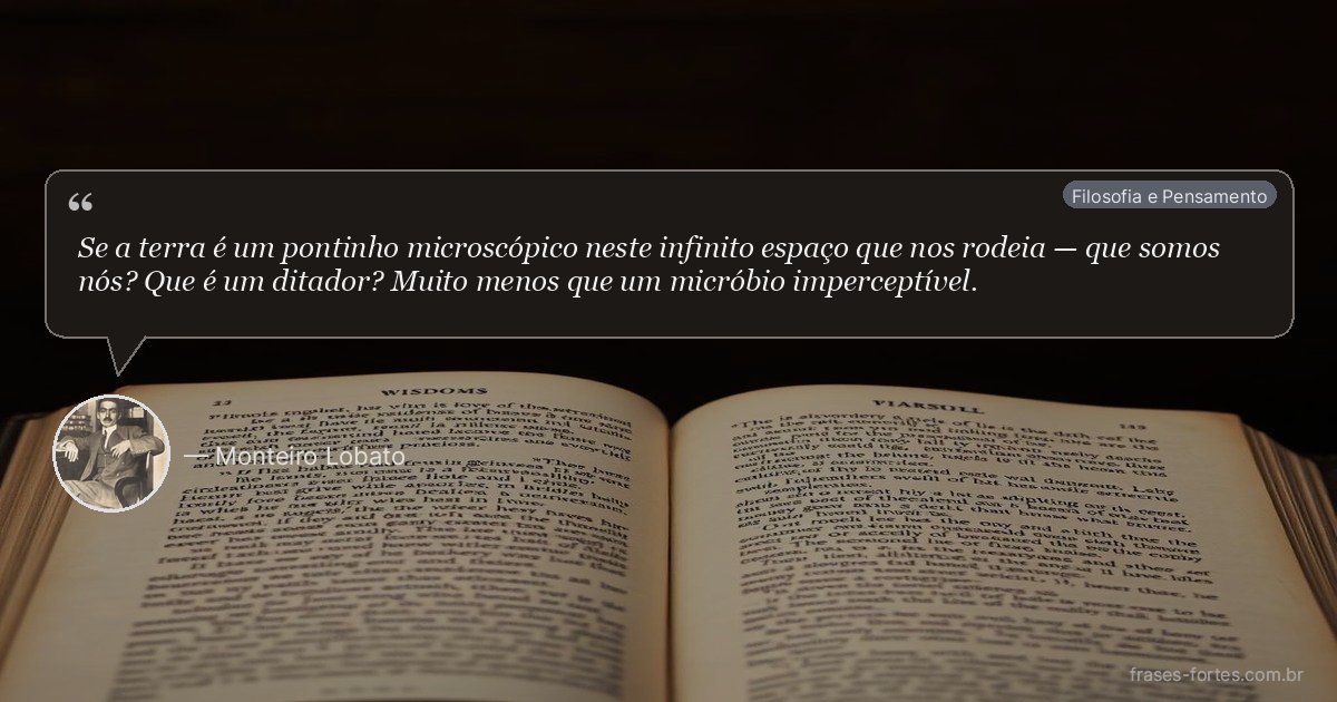 Frase de Monteiro Lobato
