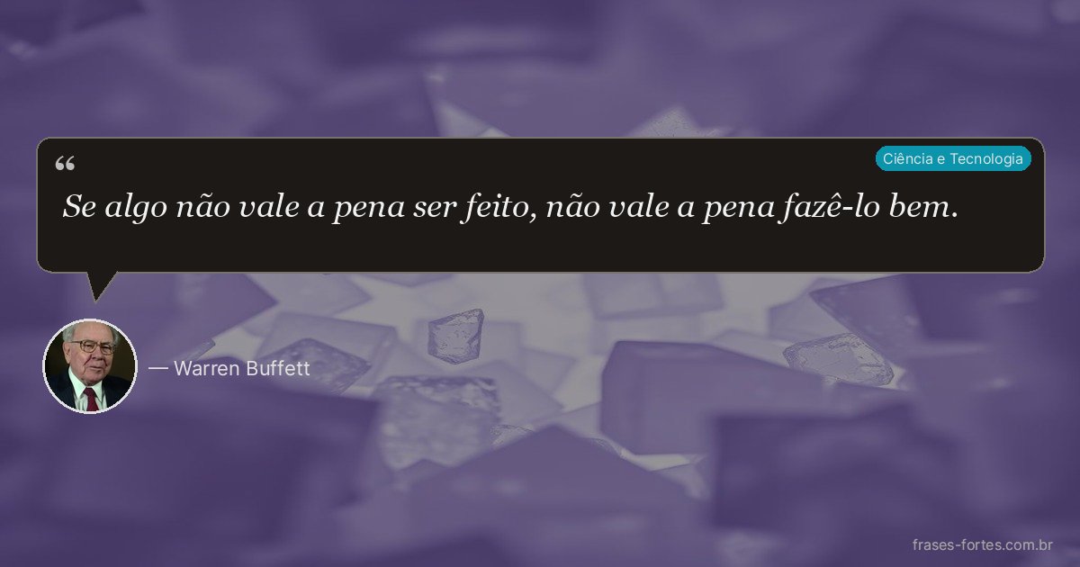 Frase de Warren Buffett