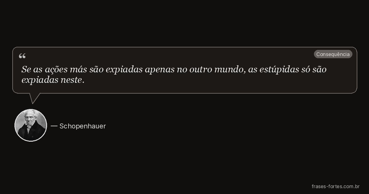 Frase de Schopenhauer