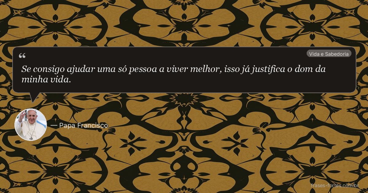 Frase de Papa Francisco