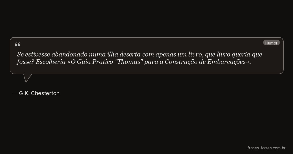 Frase de G.K. Chesterton