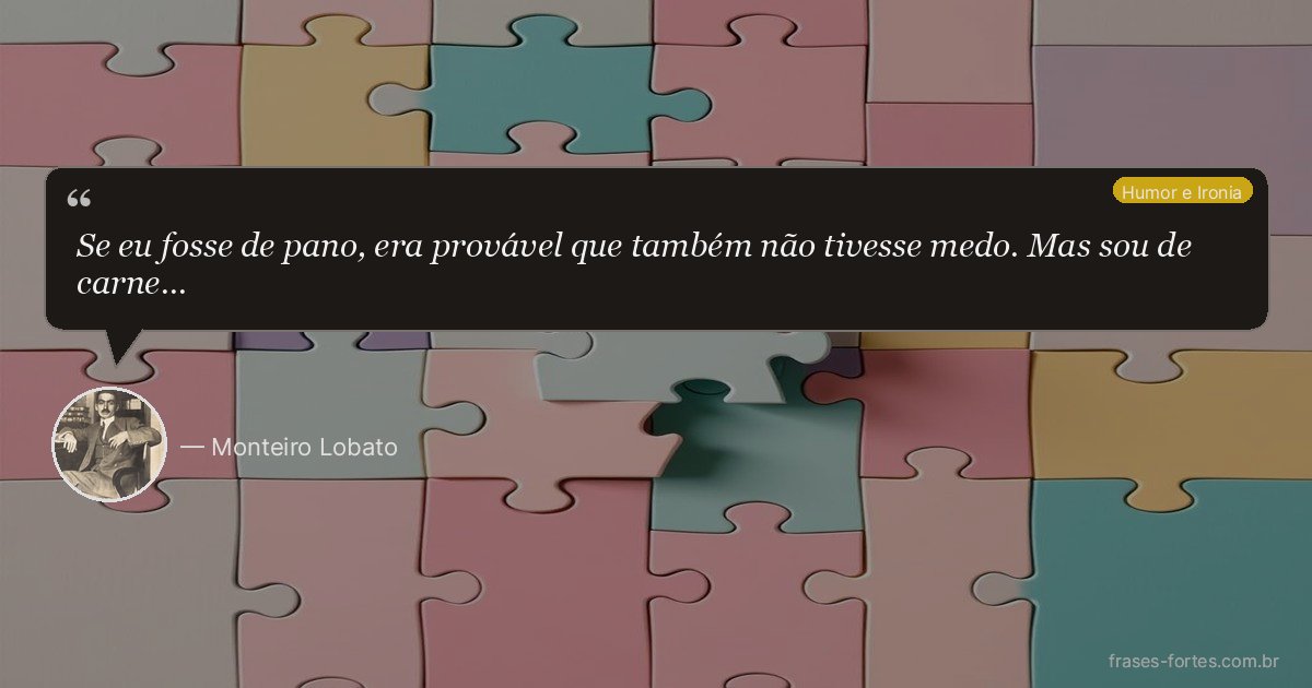 Frase de Monteiro Lobato