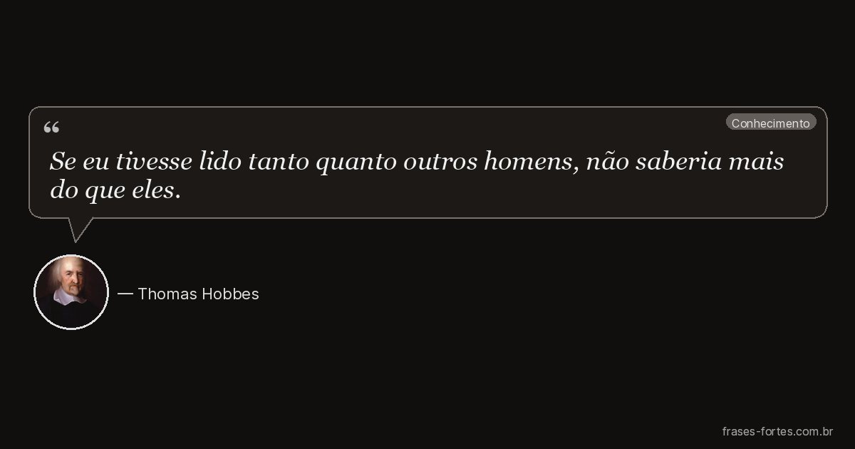 Frase de Thomas Hobbes