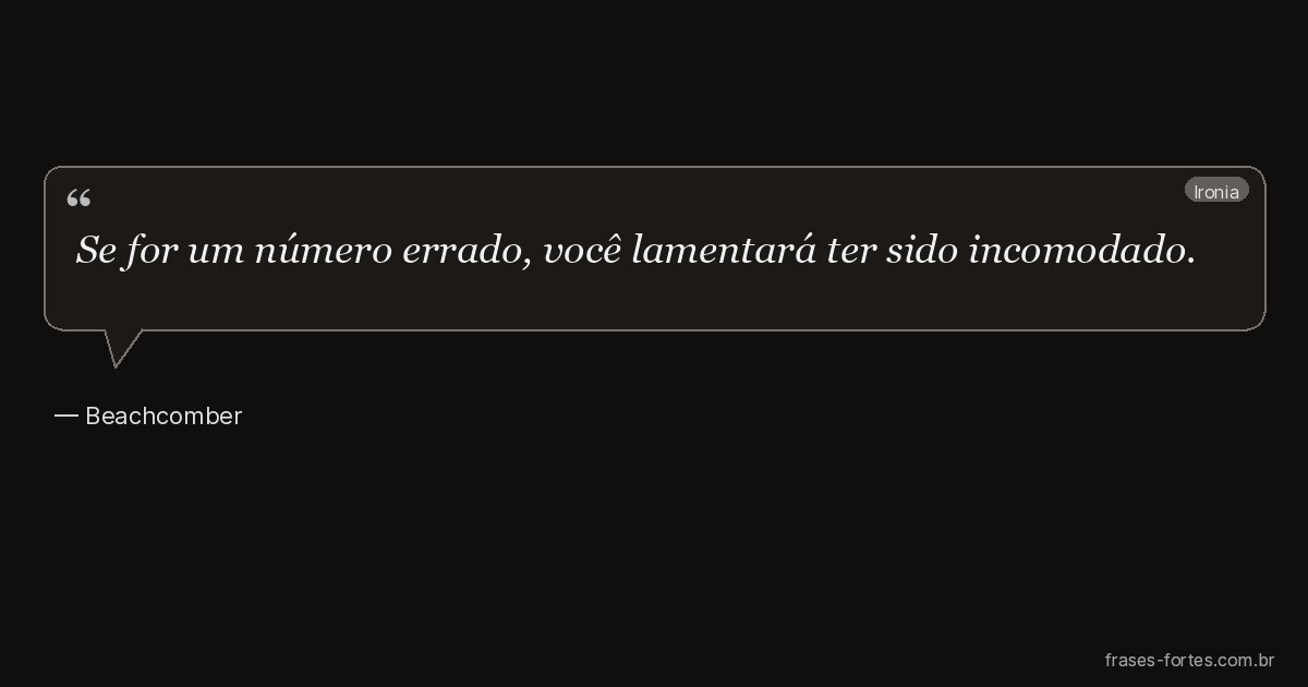 Frase de Beachcomber