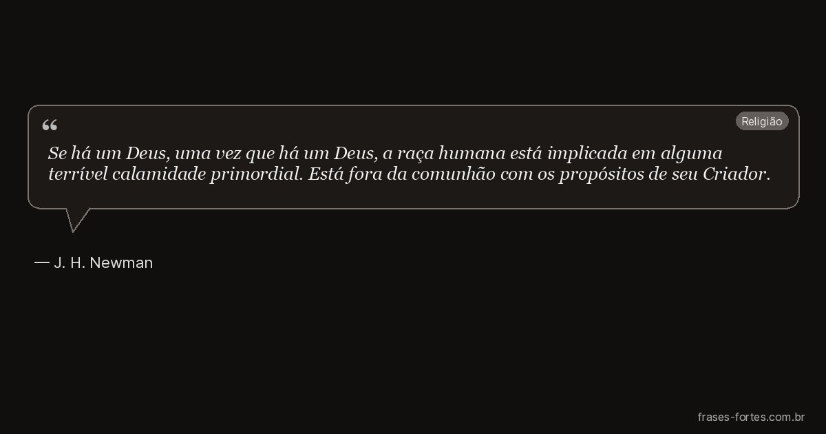 Frase de J. H. Newman
