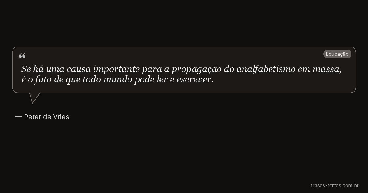 Frase de Peter de Vries