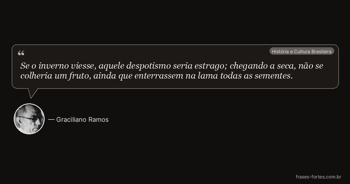 Frase de Graciliano Ramos