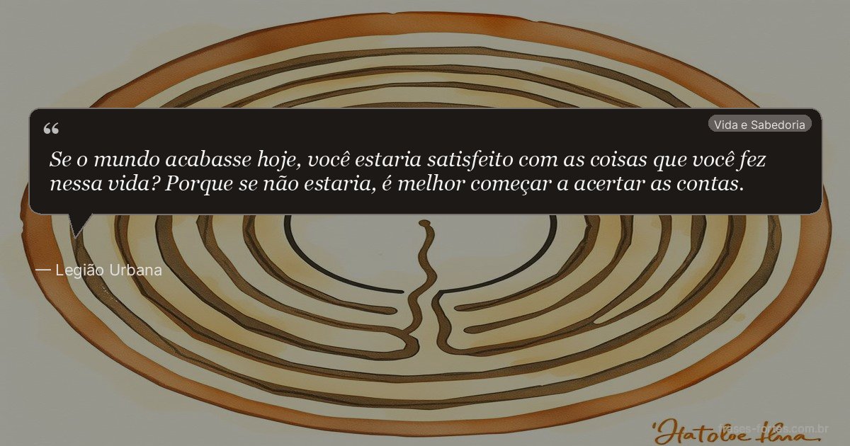 Frase de Legião Urbana