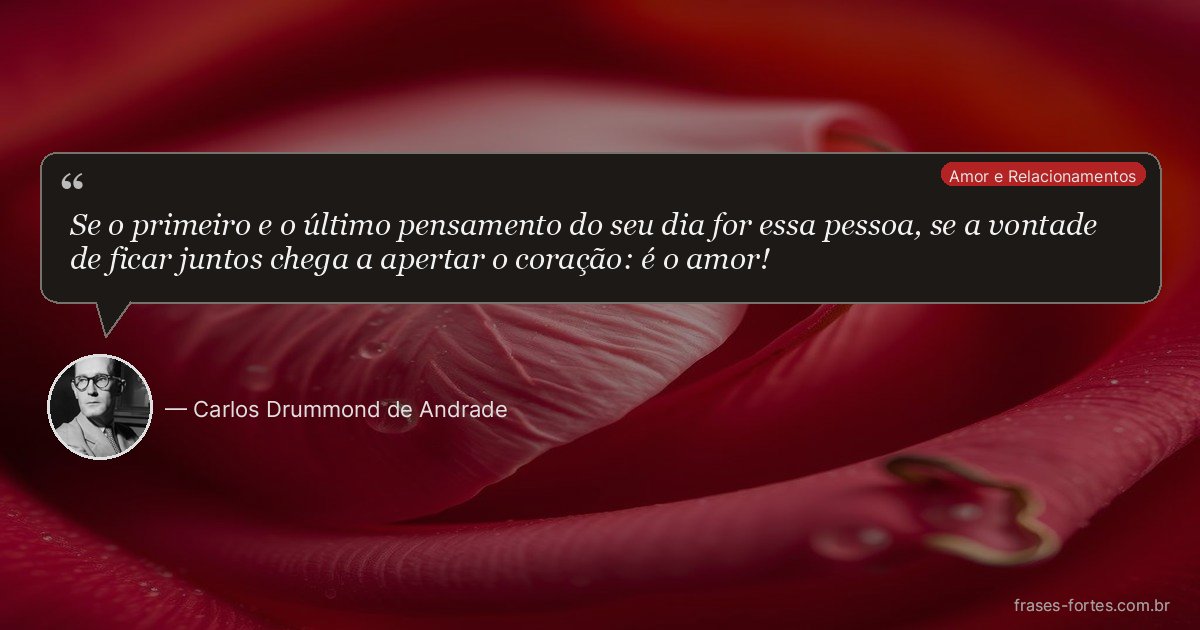 Frase de Carlos Drummond de Andrade