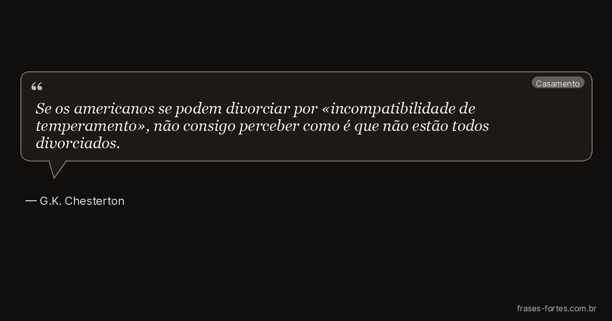 Frase de G.K. Chesterton