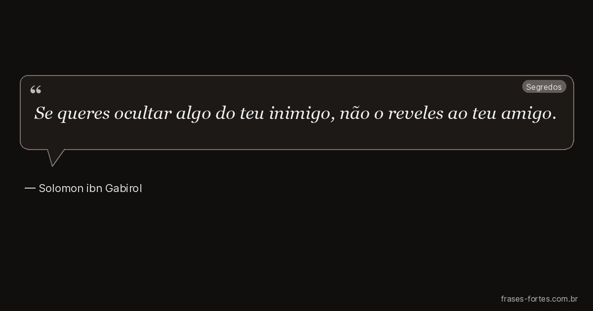 Frase de Solomon ibn Gabirol