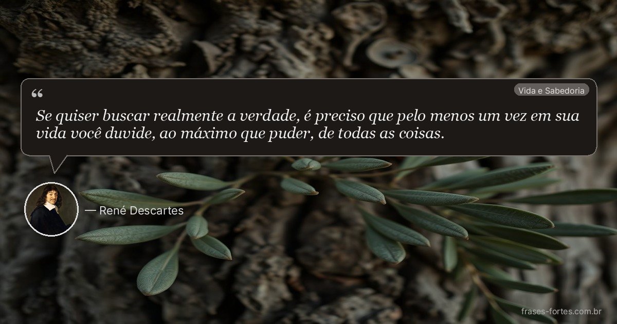 Frase de René Descartes