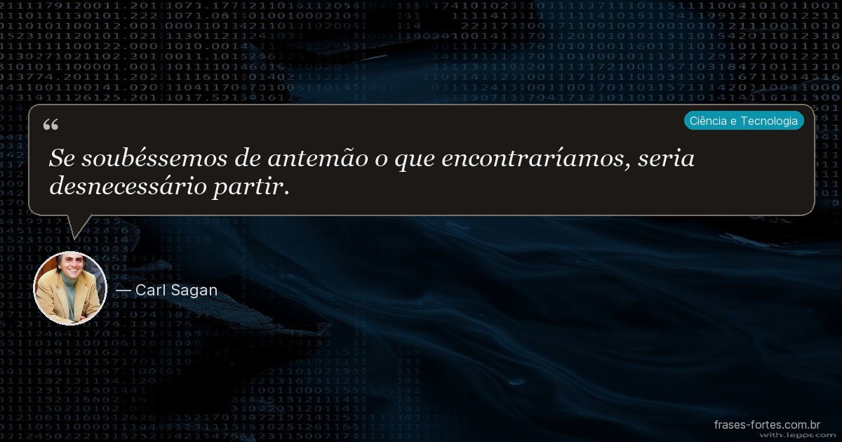 Frase de Carl Sagan
