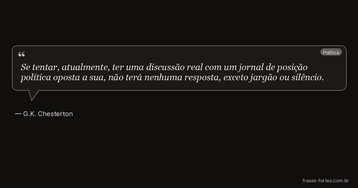 Frase de G.K. Chesterton